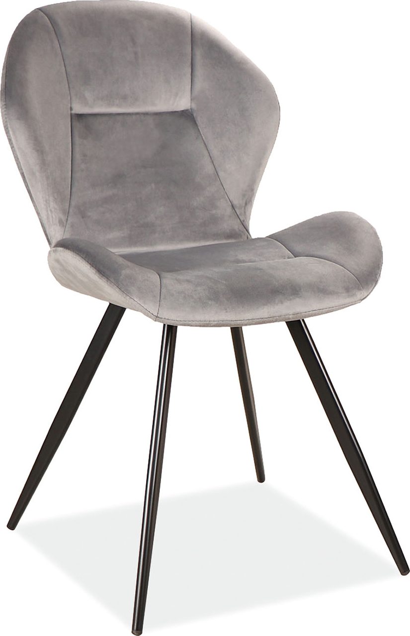 Ginger spisestuestol - Grå fløyel - 1495,- - Polstrede stoler - Trendrom.no