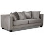 Temple Double Deco 3-seters sofa - Gr� beige / s�lv nagler