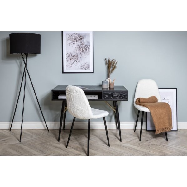 Ansmark skrivebord - Svart/messing