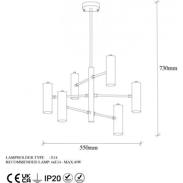 Garbo taklampe 13267 - Gull Garbo taklampe 13267 - Gull
