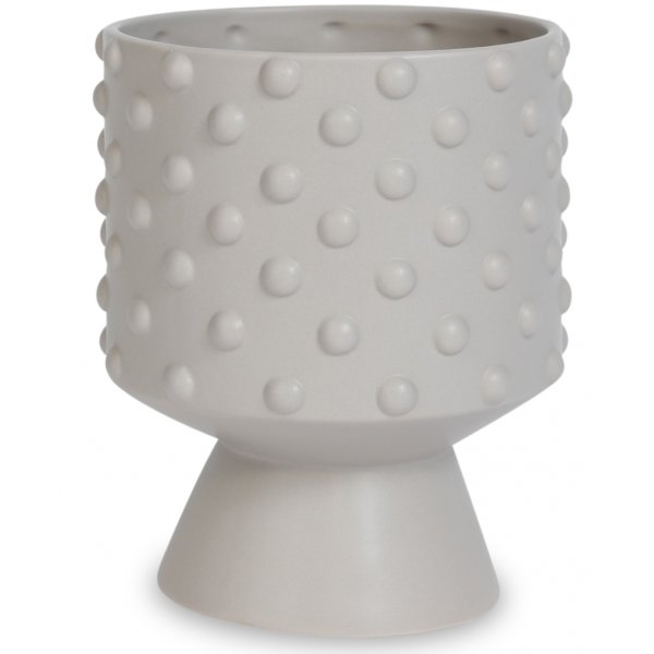 Krukke Boble med fot H21 cm - Beige