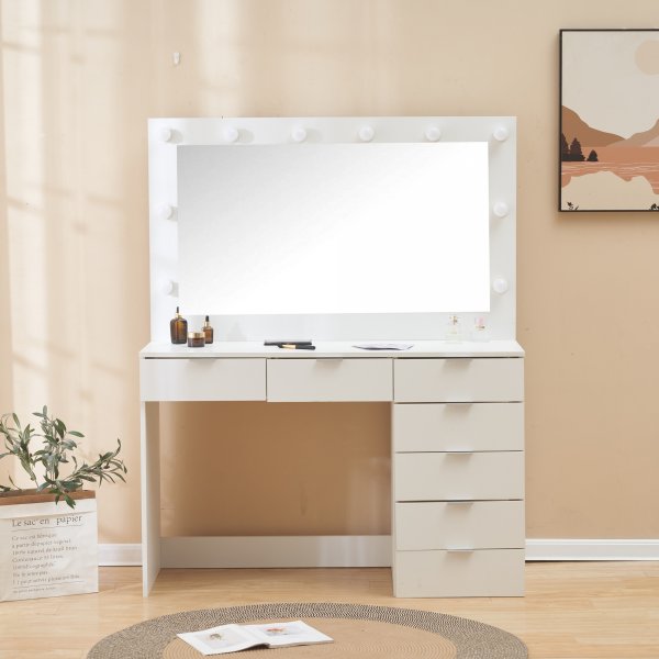 Sminkbord med belysning och förvaring + Tekstilpleie for møbler Sminkbord med belysning och förvaring + Tekstilpleie for møbler