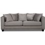 Temple Double Deco 3-seters sofa - Gr� beige / s�lv nagler