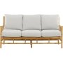 Cane 3-seters sofa - Lys grå/Naturlig Cane 3-seters sofa - Lys grå/Naturlig
