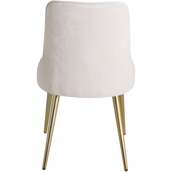 Spisestol Zeus - Matt Messing / Beige Fløyel Spisestol Zeus - Matt Messing / Beige Fløyel