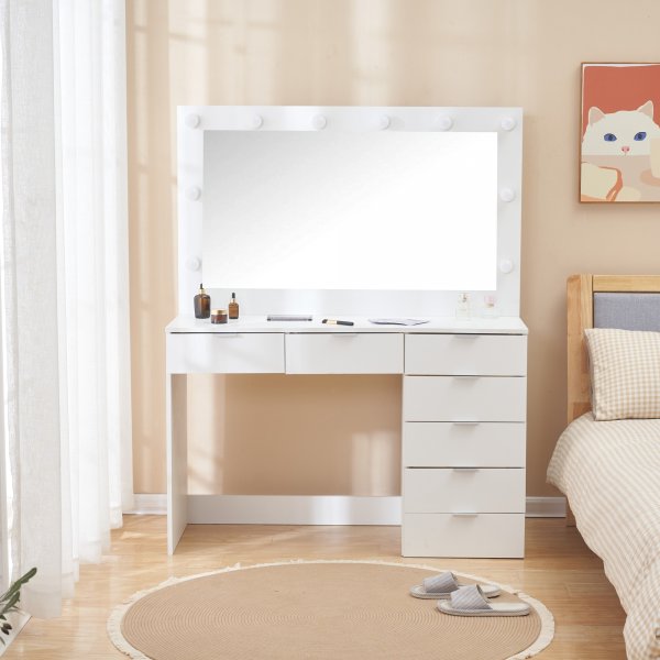 Sminkbord med belysning och förvaring + Tekstilpleie for møbler Sminkbord med belysning och förvaring + Tekstilpleie for møbler