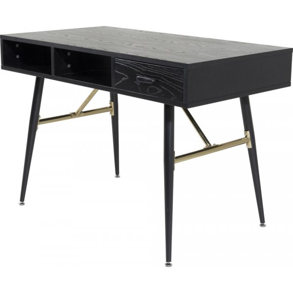 Ansmark skrivebord - Svart/messing