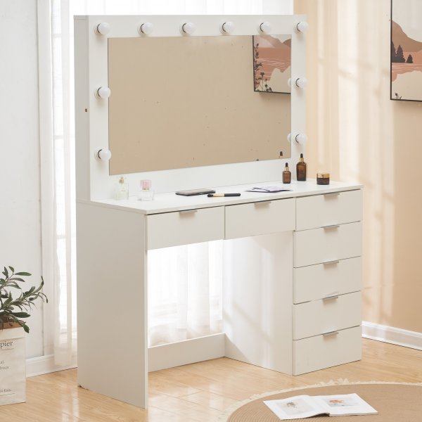 Sminkbord med belysning och förvaring + Tekstilpleie for møbler Sminkbord med belysning och förvaring + Tekstilpleie for møbler