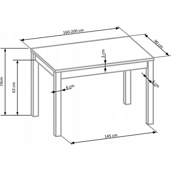Alice spisebord 160-200 cm - Wenge