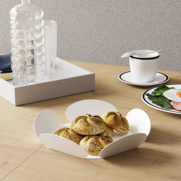 Rhodos dekorativt fat - Hvit Rhodos dekorativt fat - Hvit