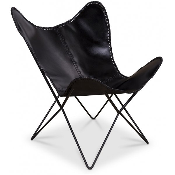 Flaggermuslenestol Trendens - Svart skinn / Svart underdel Flaggermuslenestol Trendens - Svart skinn / Svart underdel