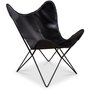 1 Flaggermuslenestol Trendens - Svart skinn / Svart underdel