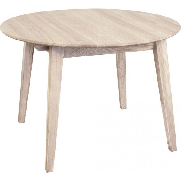 Genova spisebord 110-160 cm - Hvit pigmentert eik + Møbelføtter Genova spisebord 110-160 cm - Hvit pigmentert eik + Møbelføtter