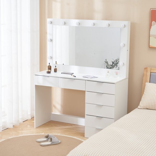 Sminkbord med belysning och förvaring + Tekstilpleie for møbler Sminkbord med belysning och förvaring + Tekstilpleie for møbler